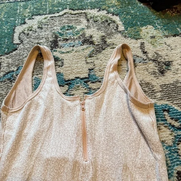 Tribe Kelley bohemian beachy low cut back Cream Sleeveless Dress - Picture 3 of 7